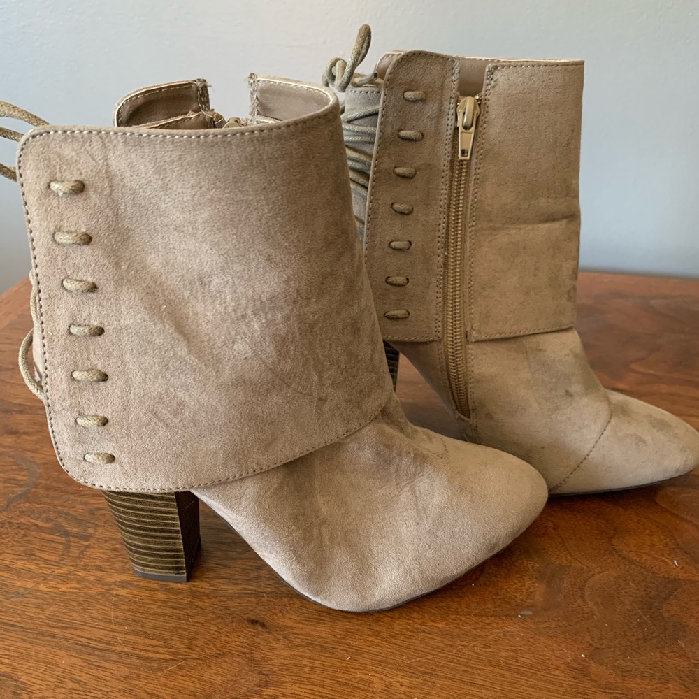 Taupe booties